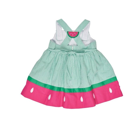 Florence Eiseman Watermelon Seersucker Dress Sz-4T - Picture 4 of 4